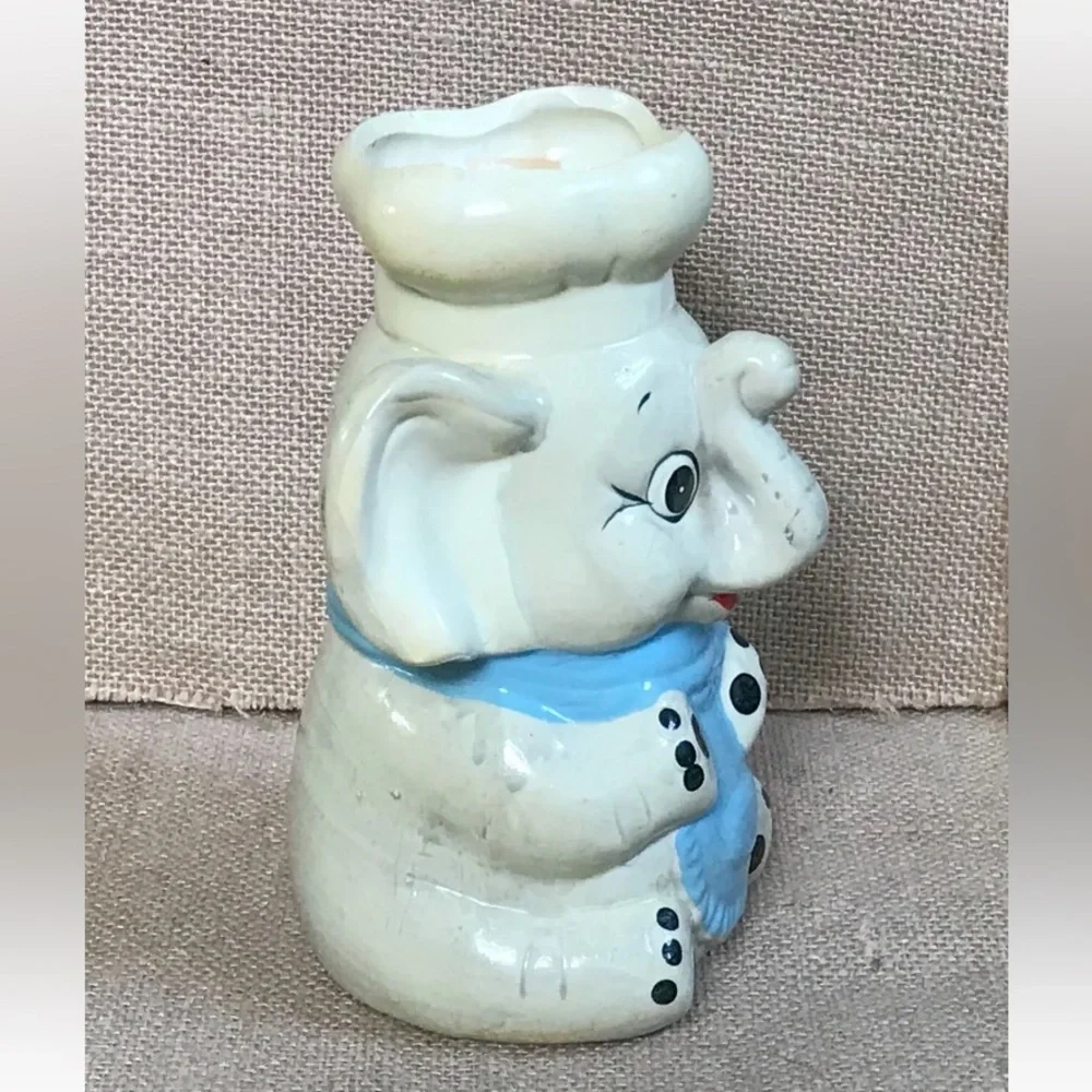 Vintage Baker Elephant Vase Planter Kitsch Whimsical Anthropomorphic AS IS READ